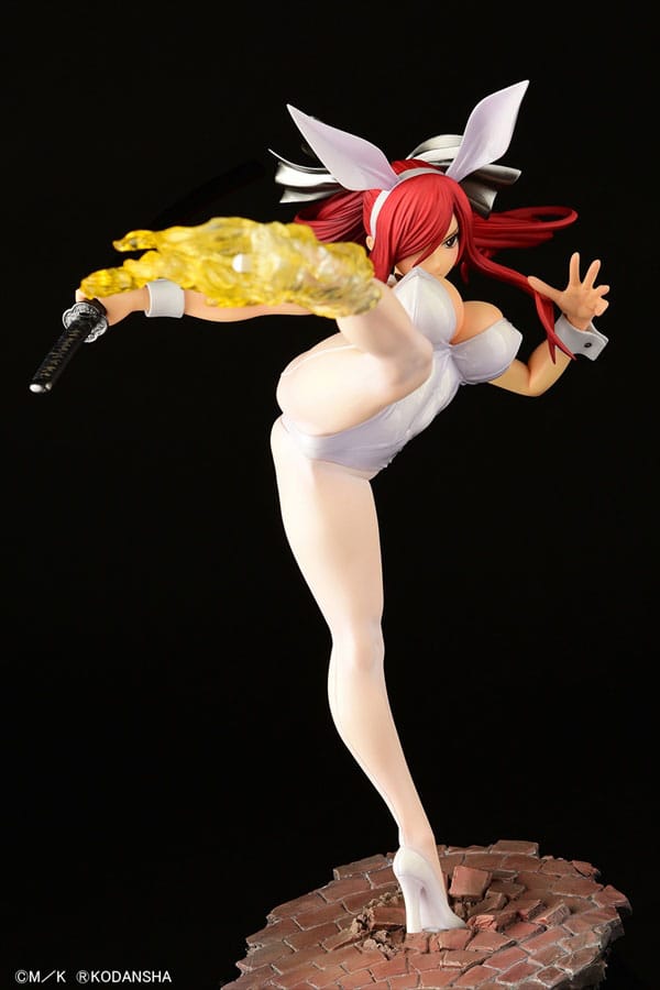 Fairy Tail - Erza Scarlet: High Kick White Bunny ver. - 1/6 PVC figur