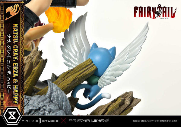 Fairy Tail -  Natsu, Gray, Erza,og Happy - 1/6 PVC figur