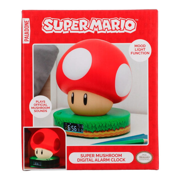 Super Mario - Super Mushroom - Vækkeur & Natlampe