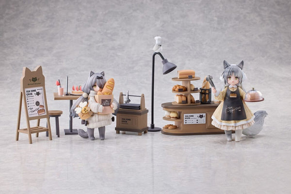 Decorated Life Collection - Tea Time Cats Cat Town Bakery Staff & Customer Set - PVC figur sæt