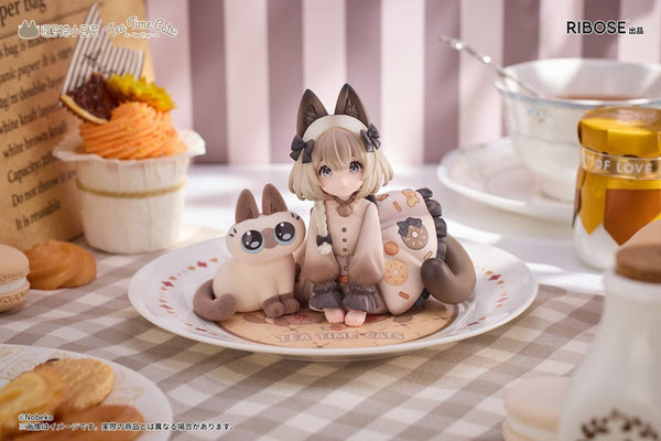 Decorated Life Collection - Tea Time Cats x Siamese Cat Azuki-san - PVC Statue (18 cm)