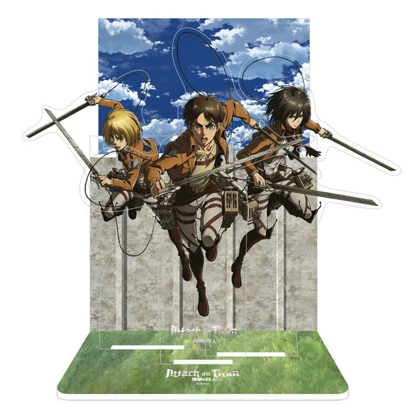 Attack on Titan - Eren, Mikasa & Armin - Akryl Diorama (20 cm)