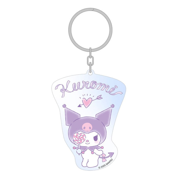 Sanrio - Kuromi - Akryl Nøglering (6 cm)