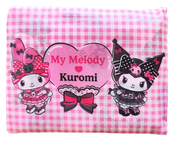 Sanrio Pink Black Party Serie - Kuromi & My Melody: Foldable Ver. - Tote Bag (33 x 37 cm)