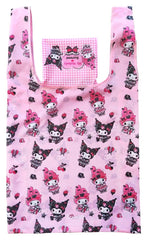 Sanrio Pink Black Party Serie - Kuromi & My Melody: Foldable Ver. - Tote Bag (33 x 37 cm)