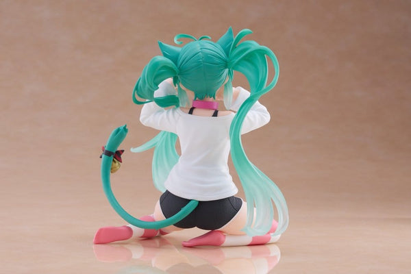 Hatsune Miku - Hatsune Miku: Cat Ear T-Shirt Ver. - Desktop Cute PVC Statue (13 cm)