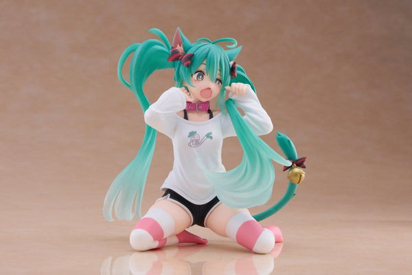 Hatsune Miku - Hatsune Miku: Cat Ear T-Shirt Ver. - Desktop Cute PVC Statue (13 cm)