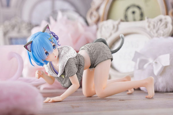 Re:Zero Starting Life in Another World - Rem: Cat Roomwear Grey Ver. - Prize Figur (forudbestilling)