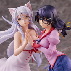 Nekomonogatari Monogatari Serie - Tsubasa Hanekawa - PVC Statuer Sæt (19 cm)