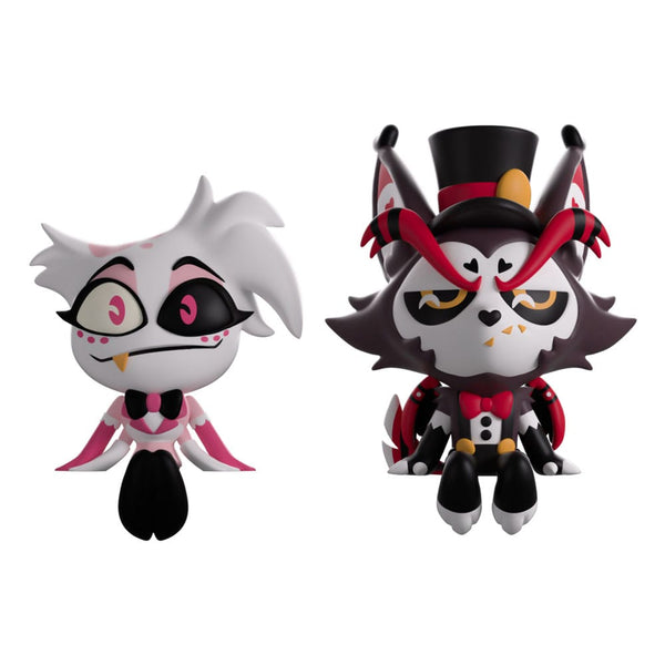 Hazbin Hotel - Angel Dust & Husk - Monitor Buddiez Vinyl Figurer (5.6 cm / 6.4 cm)