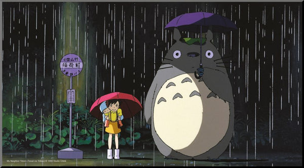 Totoro - Bus stop - Print på Træ (Forudbestilling)