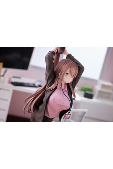 OL-chan Who Doesn't Want to Go to Work  - OL-chan: Pink Ver. Deluxe Edition - 1/6 PVC figur  (Forudbestilling)