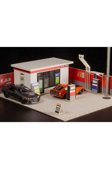 Original Illustration - Gas Station - 1/64 Paper Model Kit