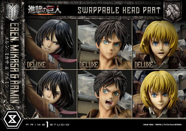 Attack on Titan - Eren, Mikasa, & Armin : Ultimate Premium Masterline Deluxe ver. - PVC figur